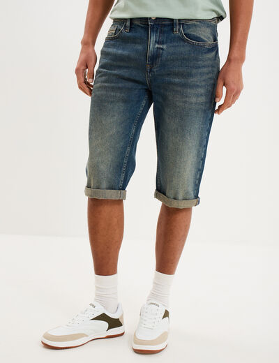 Bermuda short en jean regular denim used homme