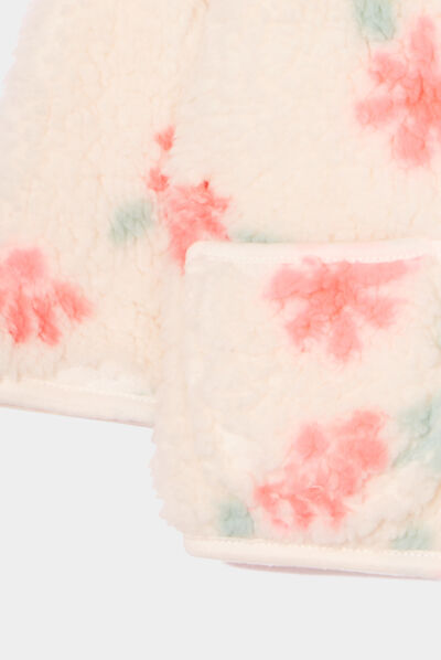 Veste zippée imitation laine de mouton creme bébé fille
