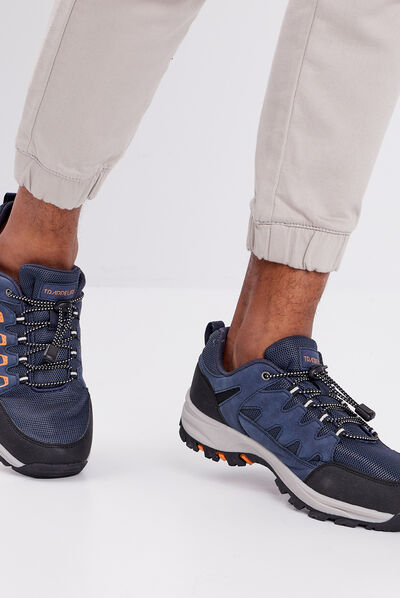 Baskets running à lacets Trappeur bleu marine homme