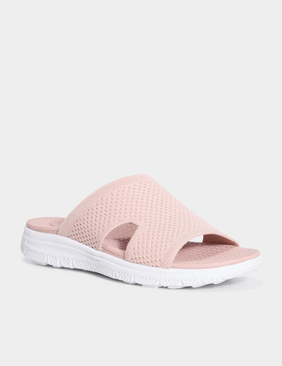 Chaussons mules confort rose femme