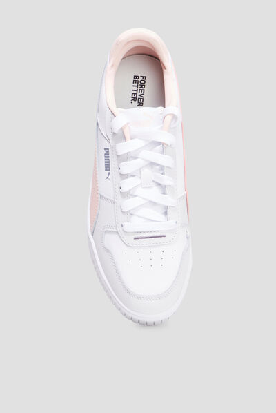 Tennis basses en cuir Puma Carina Street rose femme