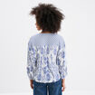 Blouse fluide col tunisien blanc femme