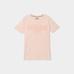 T-shirt oversize col rond coton Creeks orange corail femme