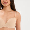 Soutien-gorge push-up microfibre beige femme