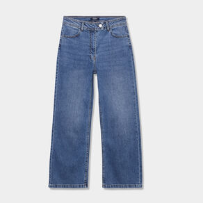 jeans wide leg 78eme taille haute denim stone femme Jeans wide leg 7/8ème taille haute denim stone femme