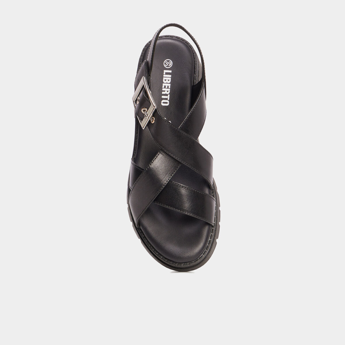 Sandales en cuir Liberto noir femme