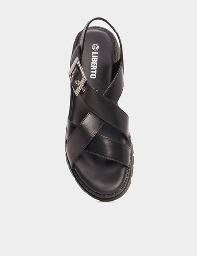 Sandales en cuir Liberto noir femme