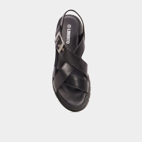 Sandales en cuir Liberto noir femme