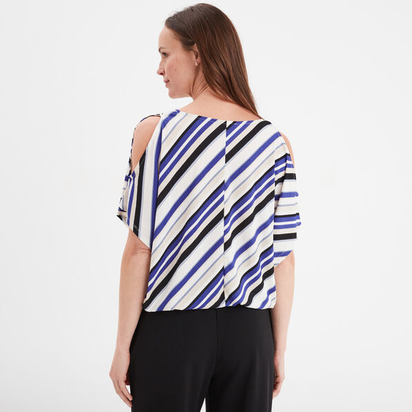 T-shirt détail bijou manches courtes ecru femme