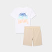 Ensemble short et t-shirt coton blanc garçon