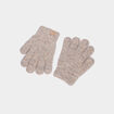 Gants doubl&eacute;s beige mixte