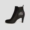 Bottines d&eacute;tails cha&icirc;nes &agrave; talons noir femme