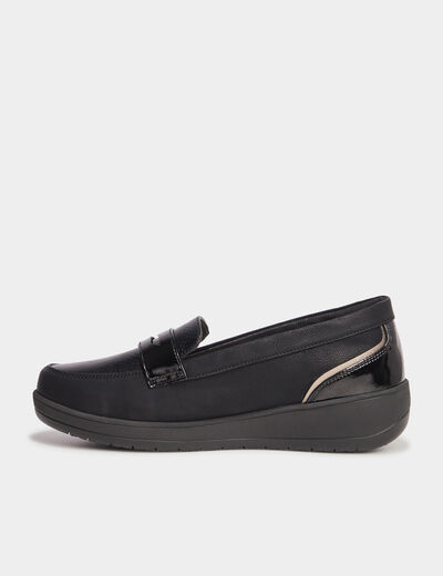 Mocassins compensés Isotoner noir femme