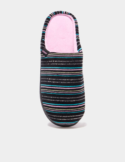 Chaussons mules lavables Isotoner vert turquoise femme
