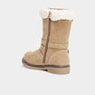 Bottes fourr&eacute;es zipp&eacute;es avec boucles camel fille
