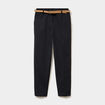 Pantalon chino ceinture amovible noir femme