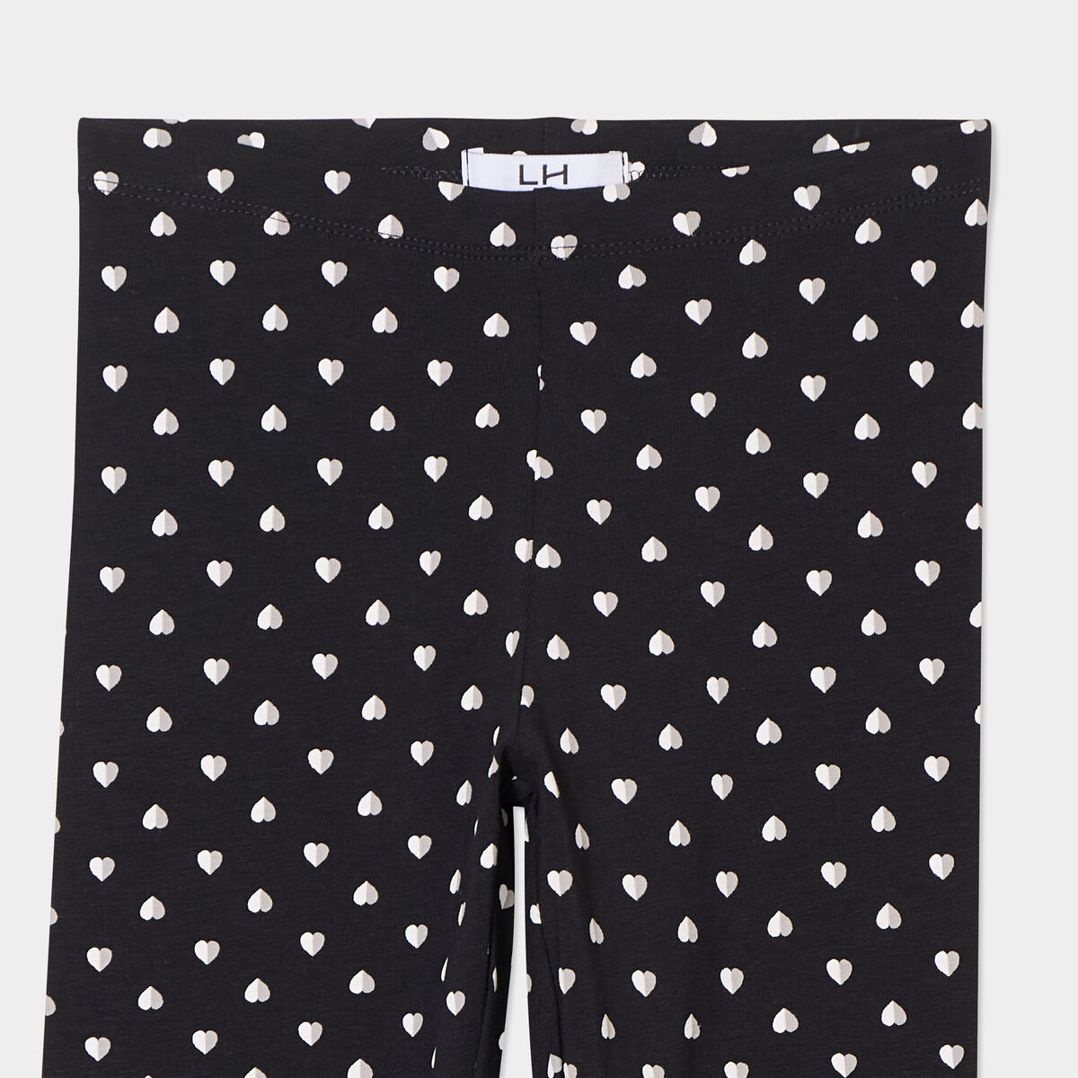 Legging taille &eacute;lastiqu&eacute;e coton noir fille