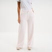 Pantalon jogging large taille &eacute;lastiqu&eacute;e rose clair femme