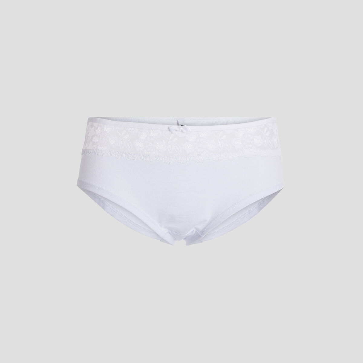 Shorty en coton blanc femme
