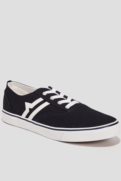 Tennis en toile à lacets Creeks noir homme