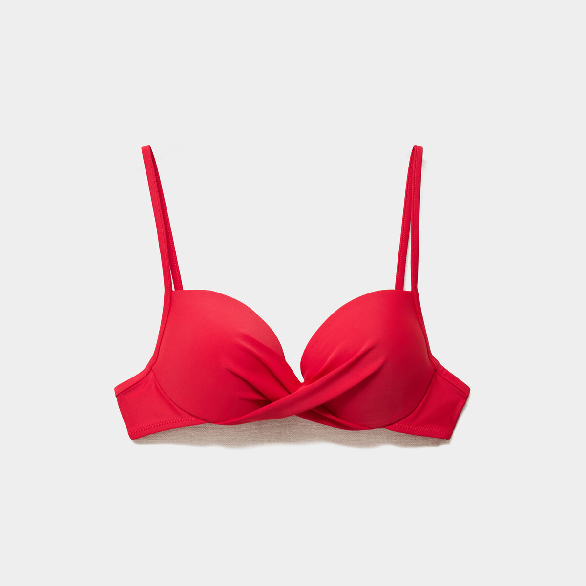 Haut de maillot de bain push up armatur&eacute; rouge fonc&eacute; femme