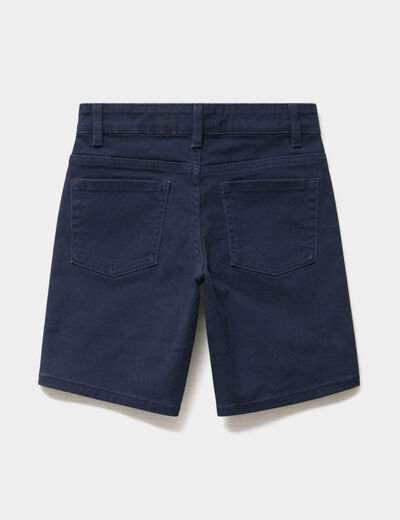 Bermuda regular coton bleu marine gar&ccedil;on