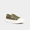 Tennis basses en toile vert kaki gar&ccedil;on