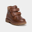 Boots &agrave; scratchs marron b&eacute;b&eacute; gar&ccedil;on