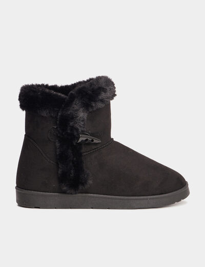Bottines fourrées noir femme