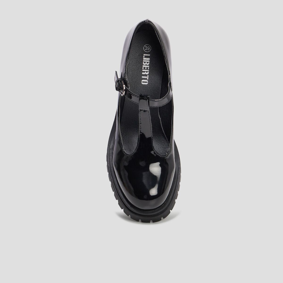 Loafers salomé vernies crantées Liberto noir femme