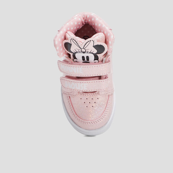 Baskets montantes pailleté Minnie rose bébé fille
