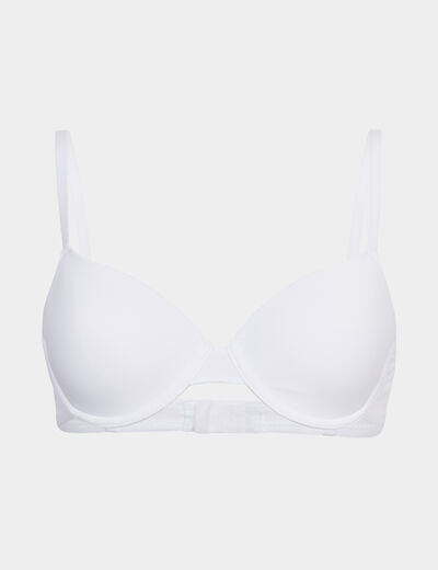 Soutien-gorge corbeille microfibre blanc femme