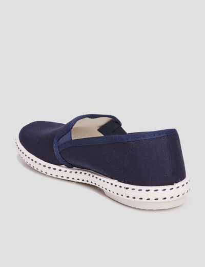 Espadrilles plates à détails tressés bleu homme