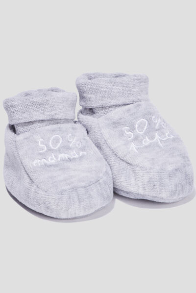 Chaussons gris mixte