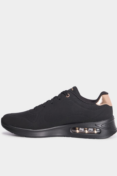 Baskets running &agrave; lacets Skechers noir femme