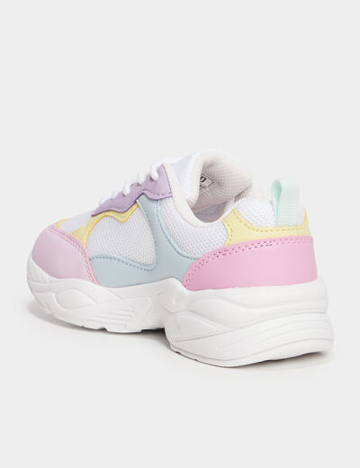 Baskets running semelle mémoire de forme multicolore fille
