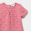 Robe effet matelassé manches courtes vieux rose bébé fille