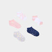 Lot 5 paires chaussettes invisibles multicolore fille