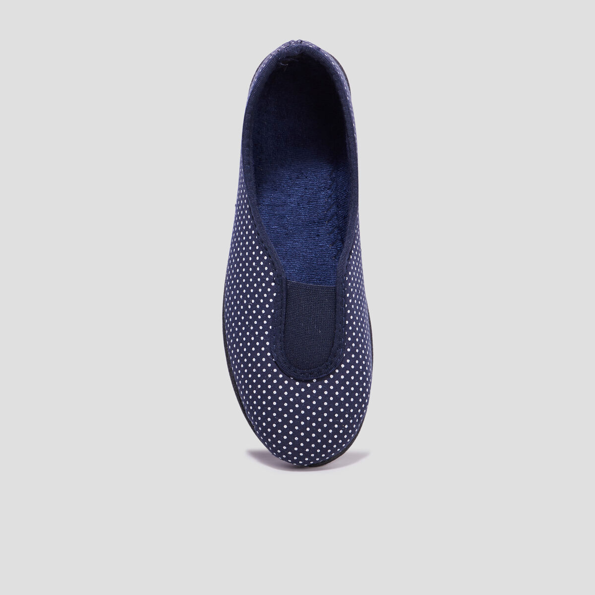 Chaussons ballerines bleu femme