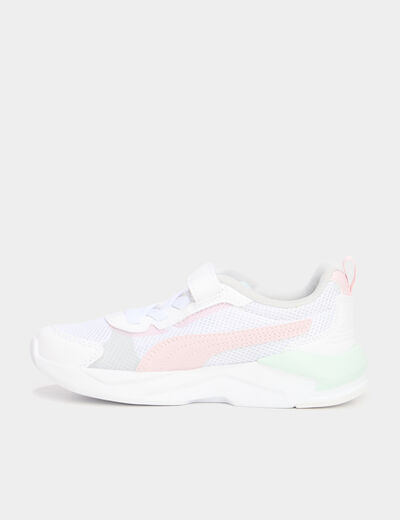 Baskets running à scratchs Puma vert pastel fille