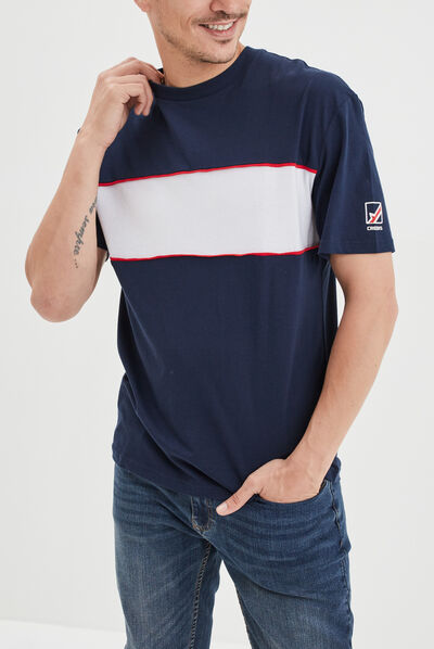 T-shirt oversize coton Creeks bleu marine homme