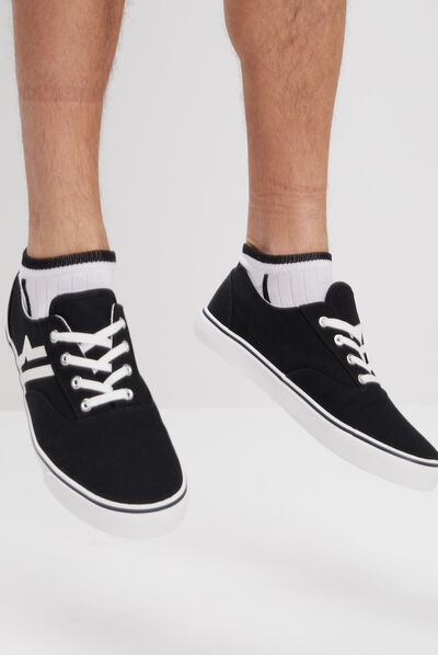 Tennis en toile à lacets Creeks noir homme