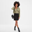 Jupe courte crayon noir femme