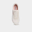 Baskets running lacets &eacute;lastiqu&eacute;s blanc femme
