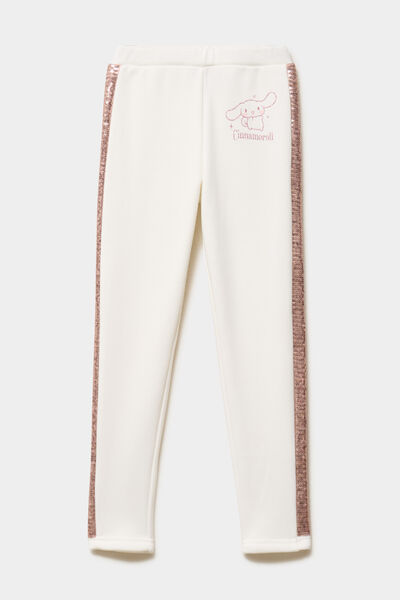 Legging &agrave; sequins Cinnamoroll blanc fille