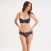 Soutien-gorge corbeille padd&eacute; dentelle vert kaki femme