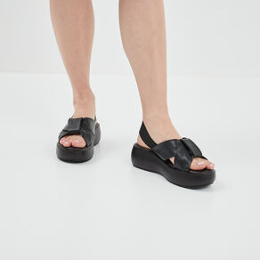 sandales compensees plis liberto noir femme Sandales compensées plis Liberto noir femme