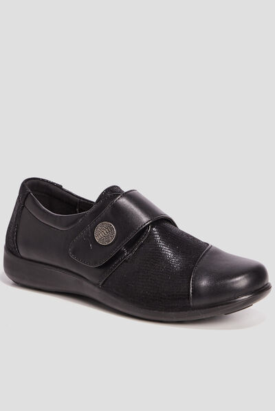 Loafers à scratch noir femme