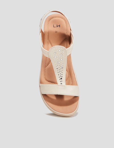Sandales avec strass sable femme