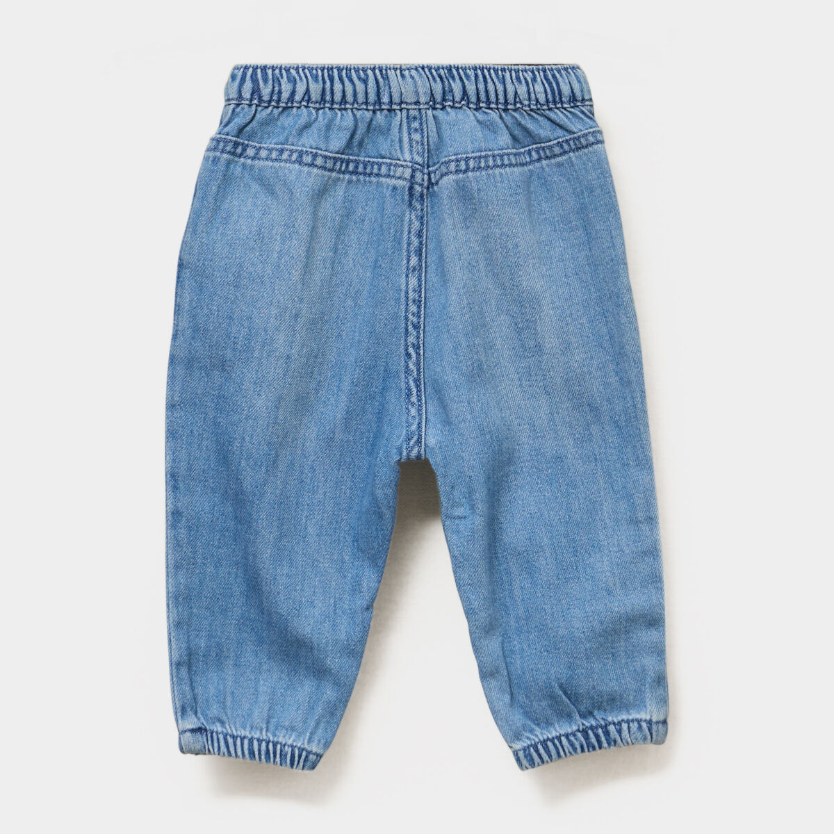 Jeans poches plaqu&eacute;es coton denim double stone b&eacute;b&eacute; fille